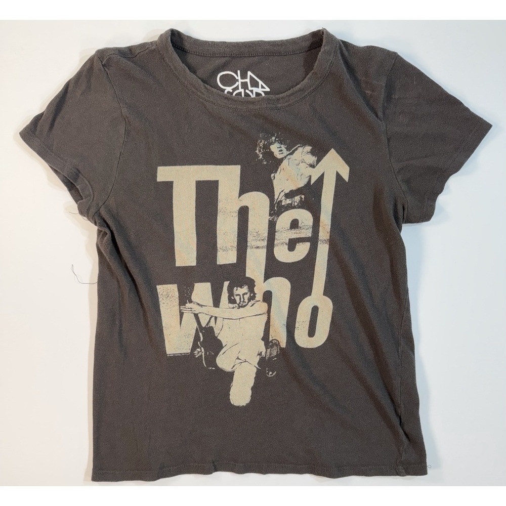 The Who Band T Shirt Chaser Medium Gray Classic Rock Graphic Logo Shirt